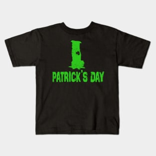 Border collie Irish Clover St Patrick Day Dog Kids T-Shirt